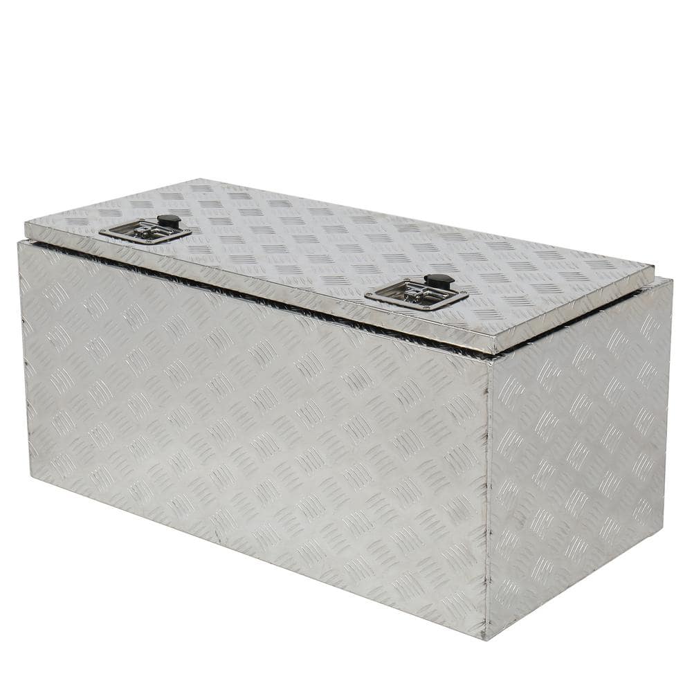 Karl home 36 in. Silver Aluminum Underbody Truck Tool Box Double RV ATV ...