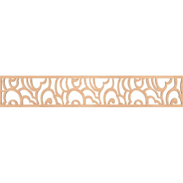 Ekena Millwork Springfield Fretwork 0.25 in. D x 46.625 in. W x 8 in. L Hickory Wood Panel Moulding