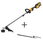 60V MAX Brushless Cordless Battery Powered Attachment Capable String Trimmer Kit with Hedge Trimmer Attachment