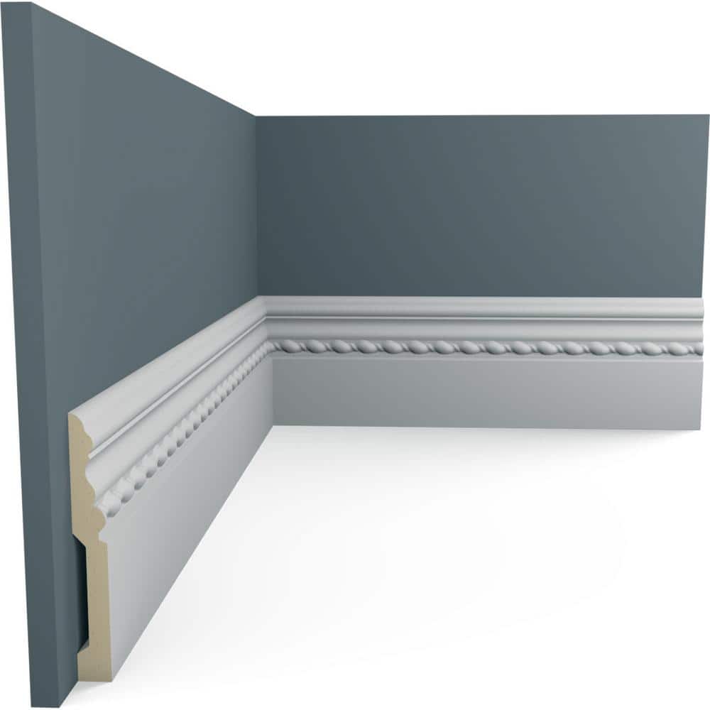 Architectural Primed Polyurethane 4.5"H Baseboard Moulding