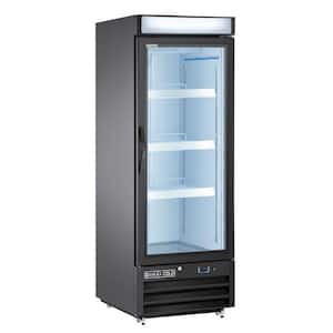 25 in. 16 cu. ft. Auto/Cycle Defrost Upright Freezer in Black