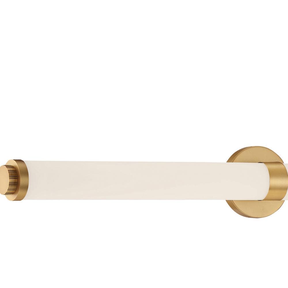 Aqua Elegance Brushed Gold LED Vanity Light - 37.25"