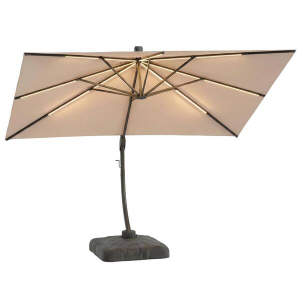 10 sunbrella patio umbrella Santiago 10-ft Octagonal Cantilever Umbrella with Sunbrella Canopy – Blue  Wave Products main image 1