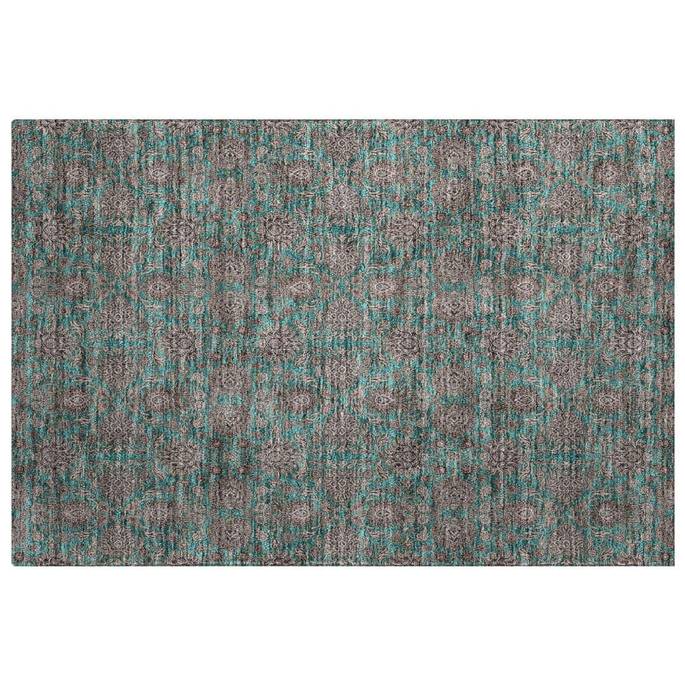 Dream Shag Premium Machine Washable Abstract ADS702 Teal 2 ft. x 3 ft. Accent Rug price history on PriceWatchPro