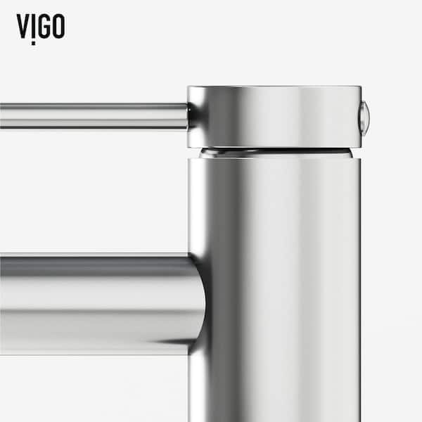 VIGO Jewel 6 in. Single-Hole Single Handle Bathroom Faucet in