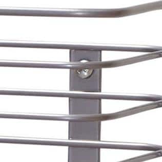 Gray Metal Double Basket Door Mount Cabinet Organizer