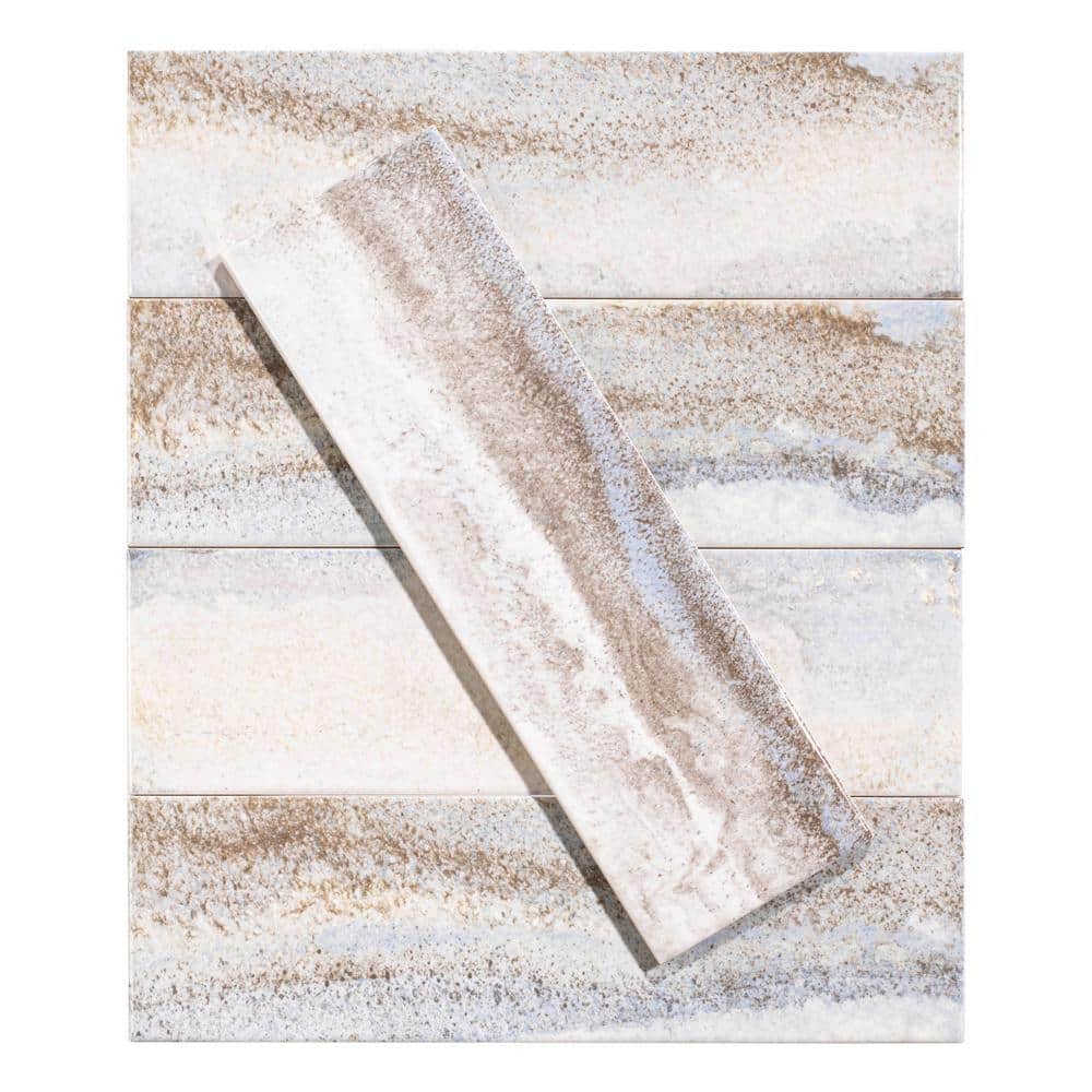 Arkito Brown 3" x 10" Porcelain Glossy Subway Tile