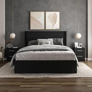 Juliettee 4-Piece Black Queen Wood Bedroom Set