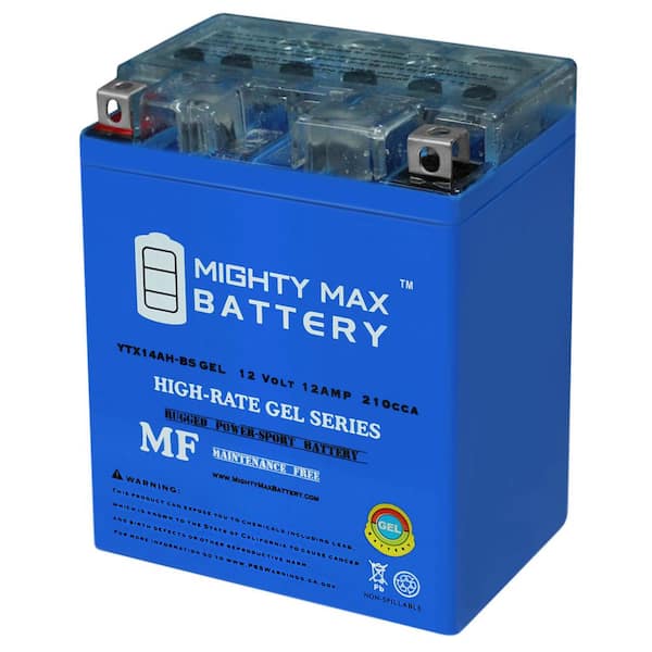 MIGHTY MAX BATTERY YTX14AH-BS GEL 12-Volt 12AH Battery for Polaris 450 Sportsman HO 2017