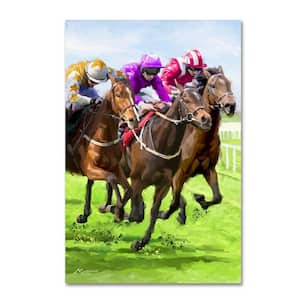 19 in. x 12 in. "Horse Racing" by The Macneil Studio Printed Canvas Wall Art