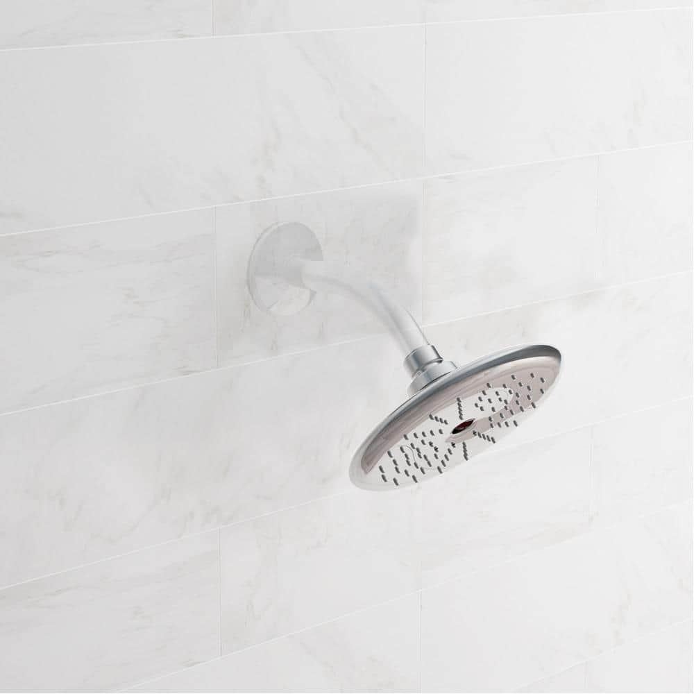 Chrome Multi-Head Rain Shower with Touch-Clean Spray