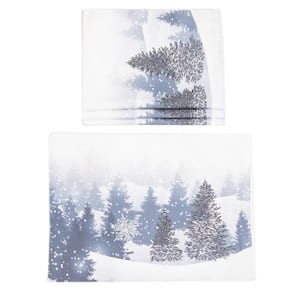 0.1 in. H x 20 in. W x 14 in. D Winter Wonderland Double Layer Christmas Placemats (Set of 4)