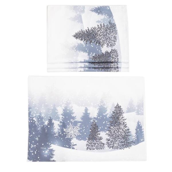Xia Home Fashions 0.1 in. H x 20 in. W x 14 in. D Winter Wonderland Double Layer Christmas Placemats (Set of 4)