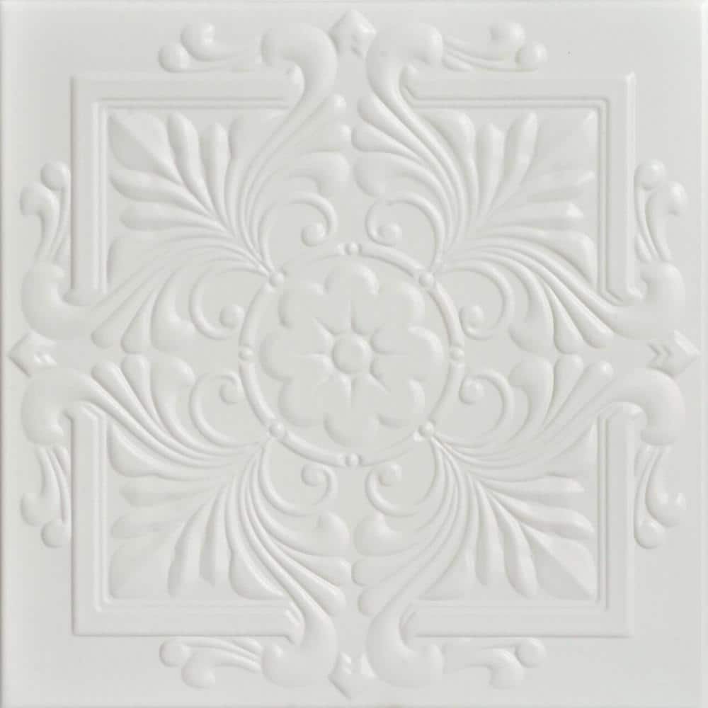 Victorian Dove White 1.6 ft. x 1.6 ft. Decorative Foam Glue Up Ceiling Tile (259.2 sq. ft. /case) price history on PriceWatchPro