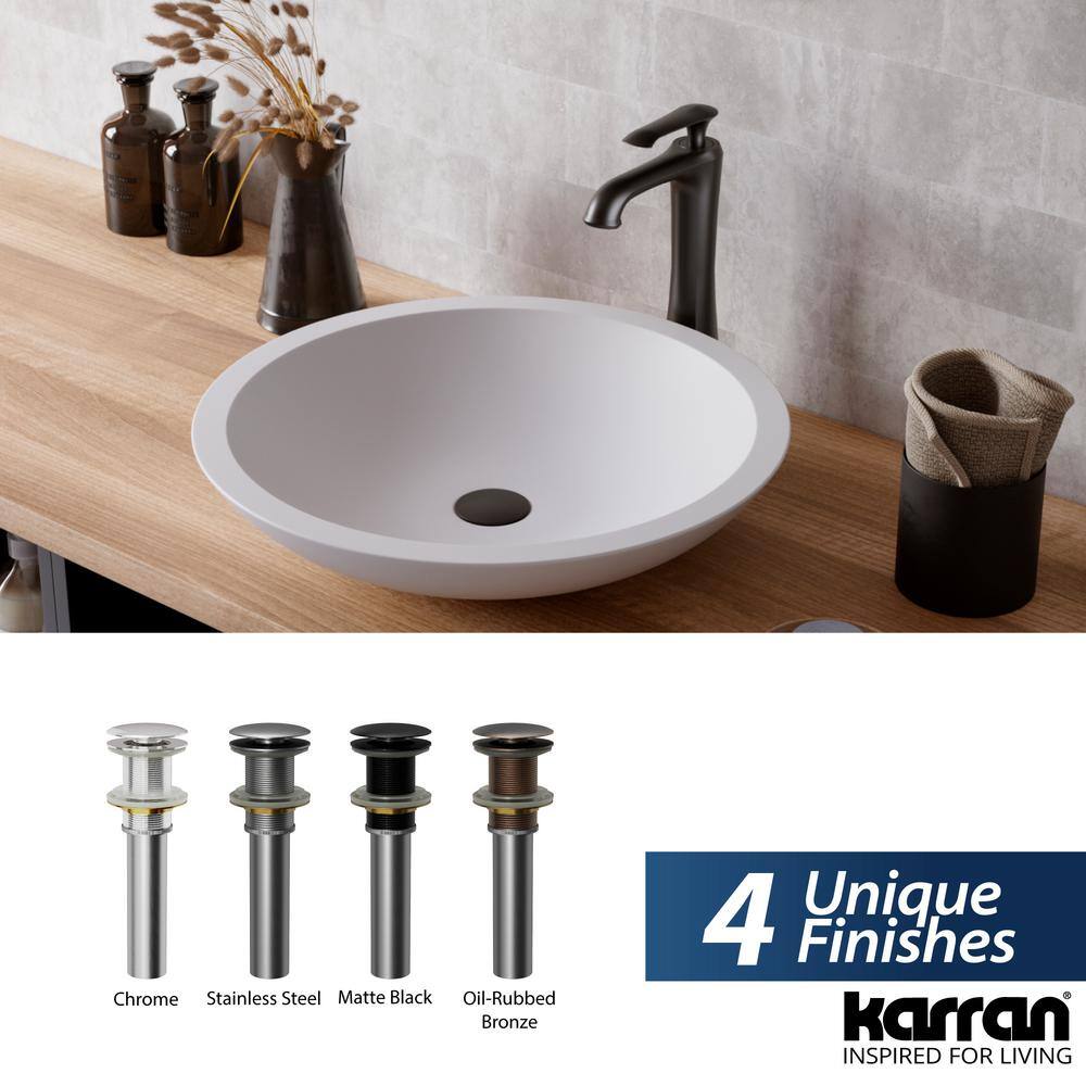 Chrome Brass Pop-Up Bathroom Sink Drain Assembly