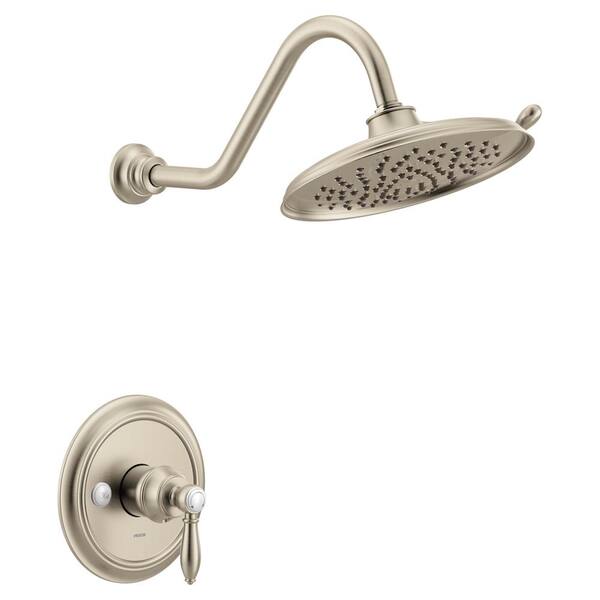 Moen Eva Brushed Nickel Posi-Temp Shower Trim With Rain Showerhead - T2232EPBN