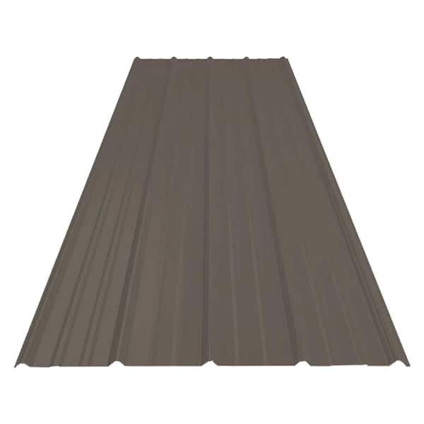 Gibraltar Building Products 8 ft. SM-Rib Galvalume Steel 29-Gauge Roof/Siding Panel in Slate