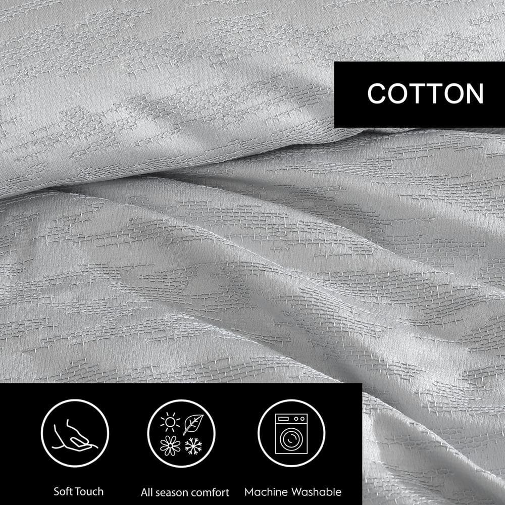 King Gray Microfiber Reversible Comforter Set with Shams