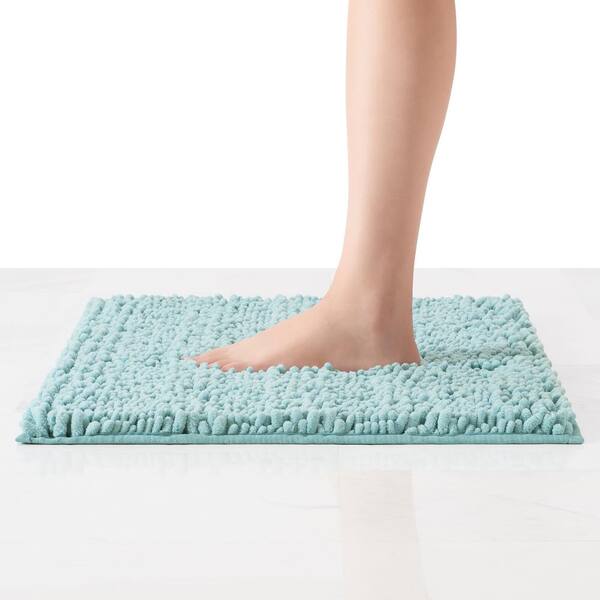 MODERN THREADS 2-Pack Chenille Noodle 21x34 inch bath mat with non-slip  Blue 5NODLMTE-BLU-ST - The Home Depot