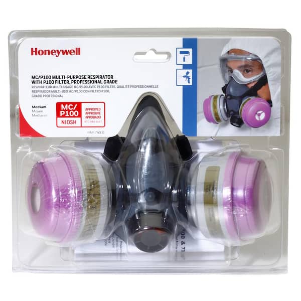 Honeywell RAP-74032 5500 Half Mask w/MC/P100 Cartridge/Filters Multi-Purpose Respirator Large