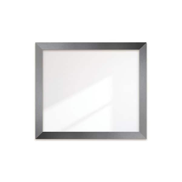BrandtWorks Dark Gray Textured Framed Wide Wall Mirror 40 in. W x 46 in