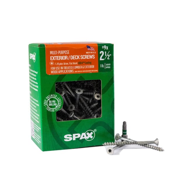 #9 x 2-1/2 in. Exterior Flat Head Deck Wood Screws Construction Torx T-Star Plus (109 Each) 1 LB Bit Included
