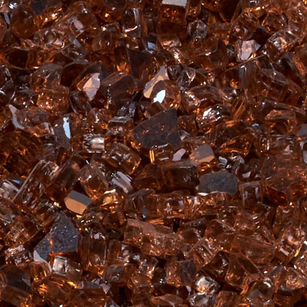 1/4 in. Premium Reflective Copper Fire Glass - 10 lb. Bag Fire Pit Glass 14