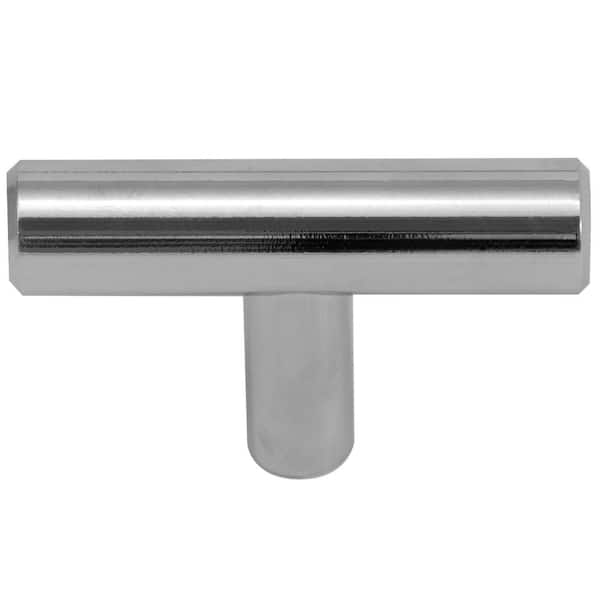 Melrose 2 in. Polished Chrome T-Knob Cabinet Knob (10-Pack)