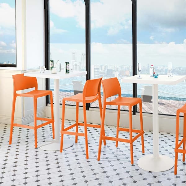 Lagoon Sensilla Orange 40.60 in. Low Back Resin Stackable Bar