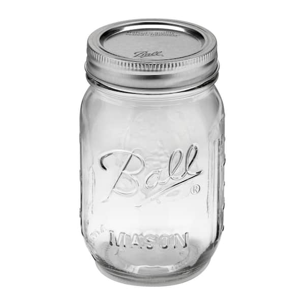 Ball 16oz 12pk Glass Regular Mouth Mason Jar with Lid and Band