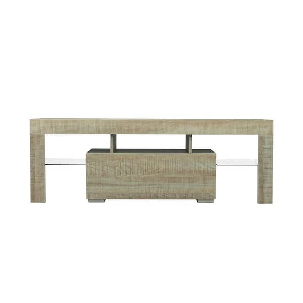 Unbranded 51.18 in. Gray TV Stand Fits TV's up to 55 in. with RGB Lights