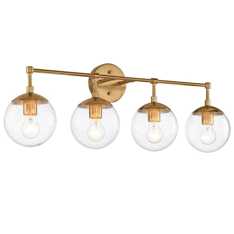 Design House Gracelyn Vanity Light in Satin Gold, 4-Light