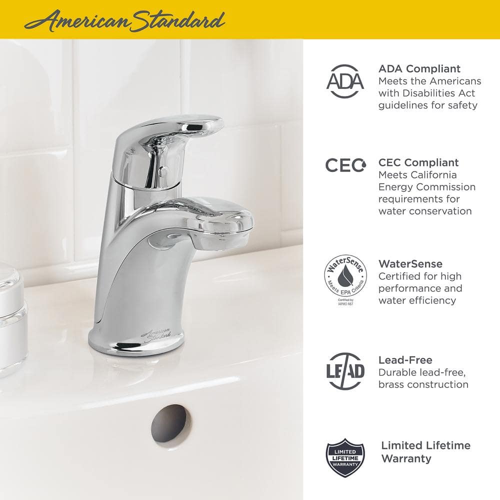 Colony Pro Single-Handle Brushed Nickel Bathroom Faucet with Pop-Up Drain