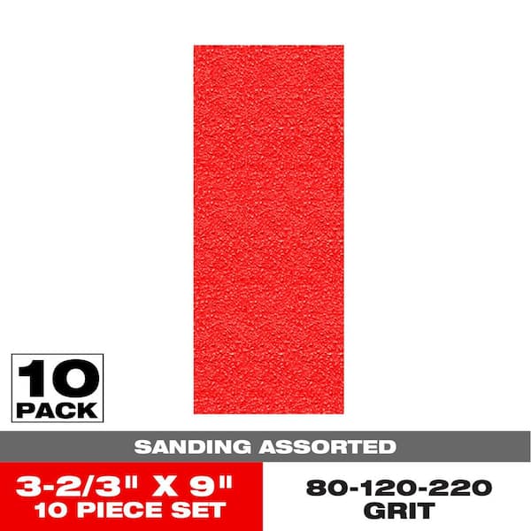 1/3 Sheet Assorted Hand Sanding Sheets