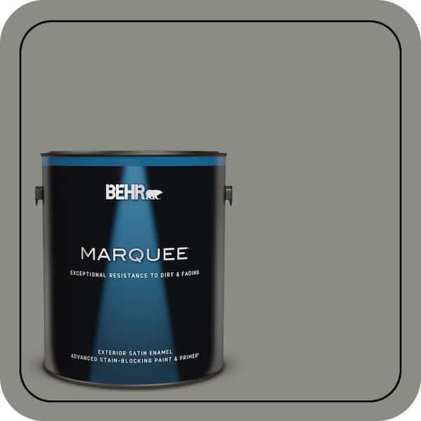 BEHR MARQUEE 1 gal. #N380-5 Naturalist Gray Satin Enamel Exterior Paint & Primer