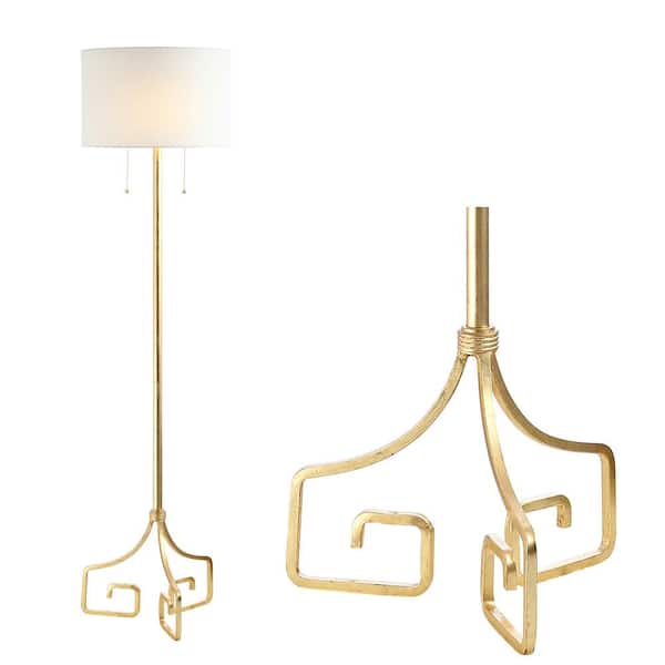 Photo 1 of Newman 61.5 in. Gold Metal LED Floor Lamp