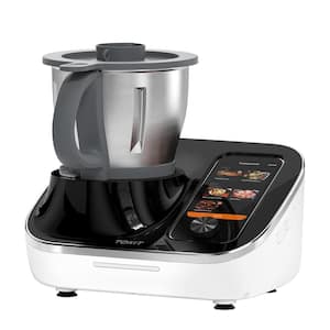 2.3 qt. Black Omni Cook Chef Robot, Smart Electric Cooking Machine, 1500W, 10 Speed, 3000+ Free Recipes Multi-Cookers