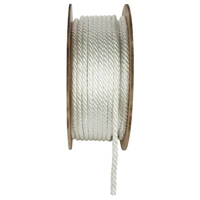1/2 in. x 300 ft. Solid Braid Nylon Rope, White