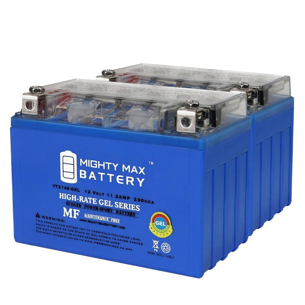 MIGHTY MAX BATTERY YTZ14SGEL -12 Volt 11.2 AH, GEL Type, 230 CCA ...