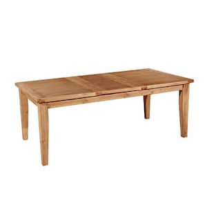 60-78 in. Natural Brown Rectangular Wooden Top Extension Dining Table with Butterfly Leaf Made (Seats 4)