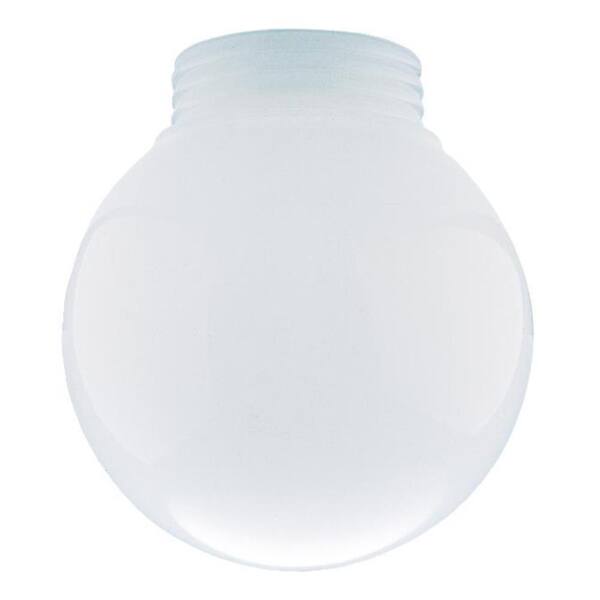 Westinghouse 6 in. White Polycarbonate Threaded Neck Globe with 3-1/4 in. Thread