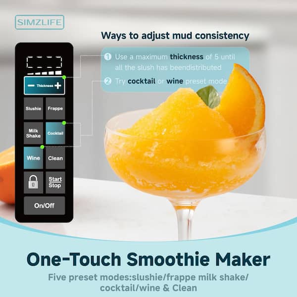 スムージー EUHOMY 88 oz. Slushie Snow Cone Machine with HyperFreeze