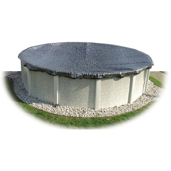 Hinspergers 21 ft. x 37 ft. Oval Black/Silver Above Ground Enviro Winter Pool Cover