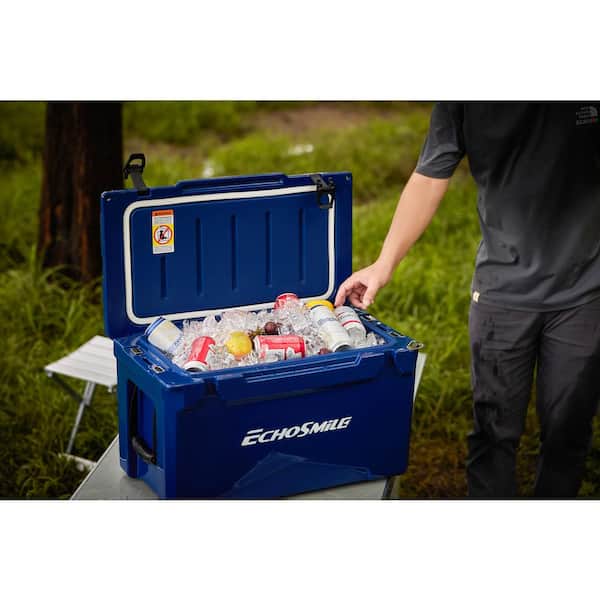 DAMNGOOD!! × SomAbito DAMNCAN!! COOLER EchoSmile 30 qt. Rotomolded Cooler in Dark Blue TER-LCL030NB