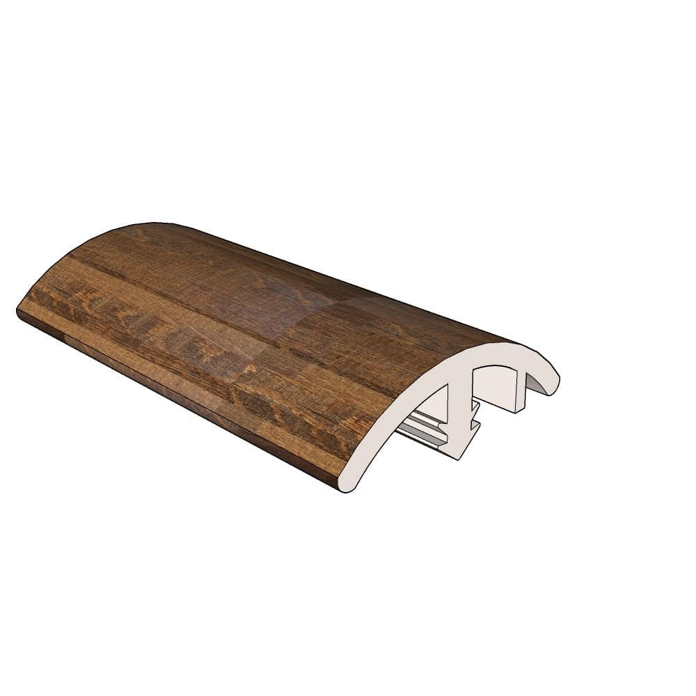 Ochoco Dark Brown Vinyl Overlap Reducer Molding, 72.05" Length