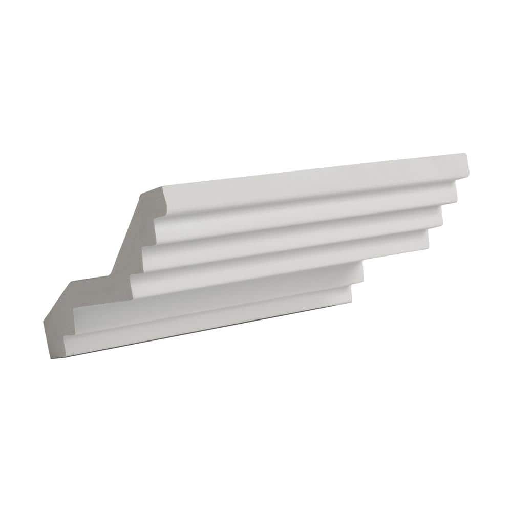 6-inch White Primed Polyurethane Crown Moulding Sample