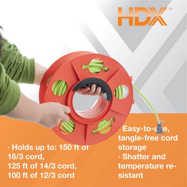 HDX 150 ft. 16/3 Extension Cord Storage Reel FSCR02 - The Home Depot