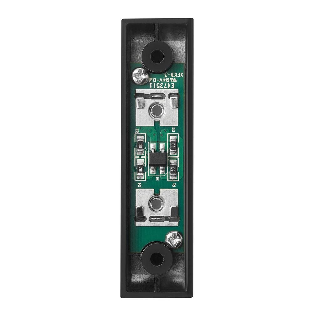 Black Metal and Plastic Lighted Wired Doorbell Button
