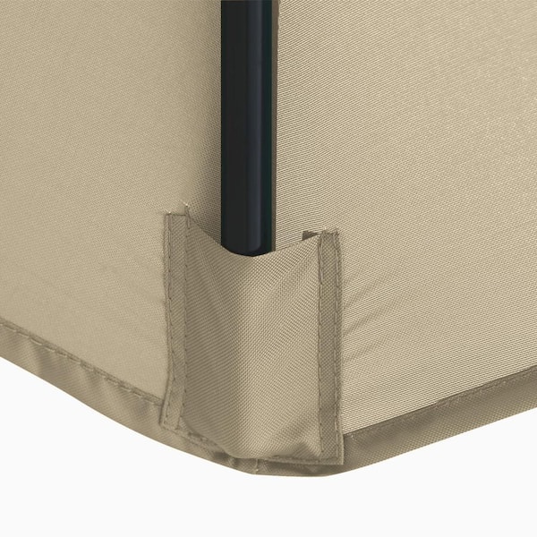 10 ft. Cantilever Market Patio Umbrella in Replacement Canopy for 8 Ribs in  Khaki Durable Outdoor Shade Cover OGPH012414 - The Home Depot