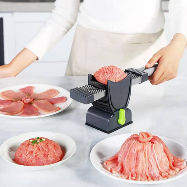 Stainless Steel Adjustable Meat Slicer with 17 Blades for Fresh